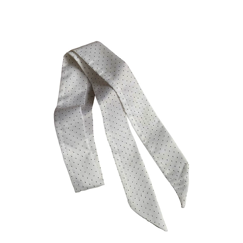 Polka Dot Long Silk Twilly view 5