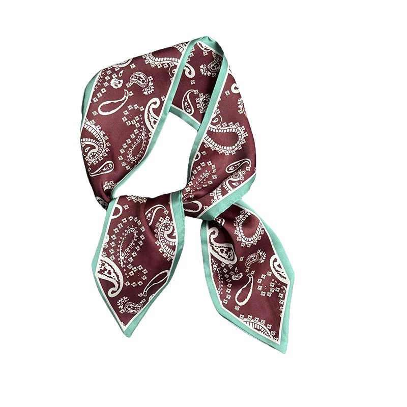 Paisley Long Silk Twilly Scarf view 5