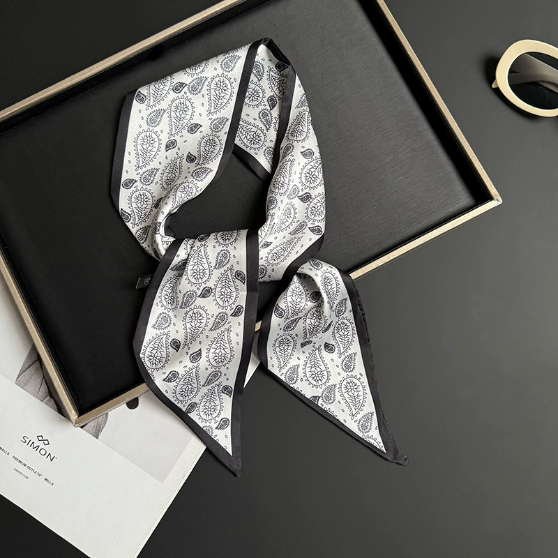 Paisley Long Silk Twilly Scarf view 6