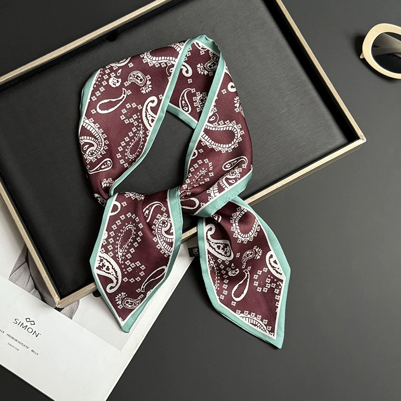 Paisley Long Silk Twilly Scarf view 10