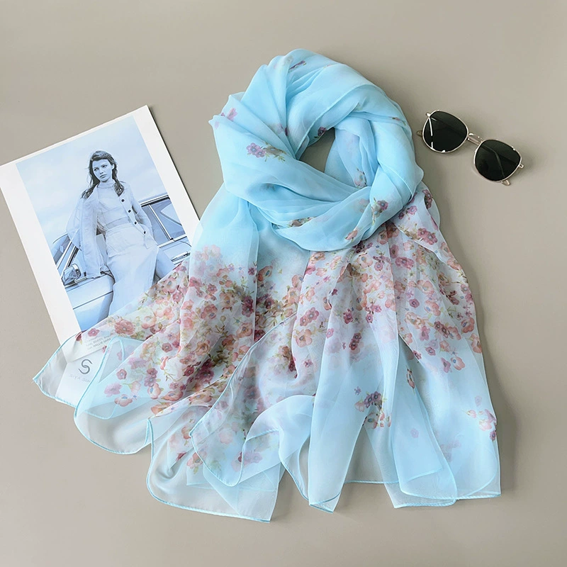 Chiffon Floral Print Scarf