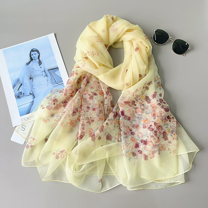 Chiffon Floral Print Scarf view 4