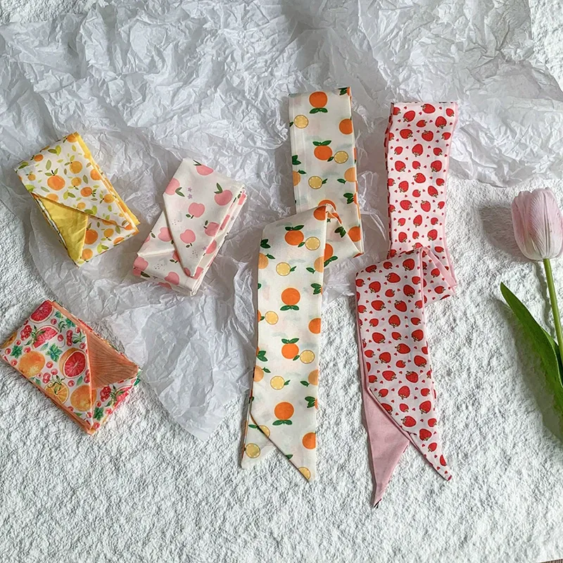 Fruit Print Long Silk Twilly view 3