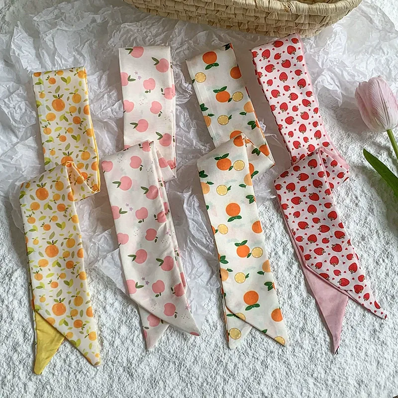 Fruit Print Long Silk Twilly view 4