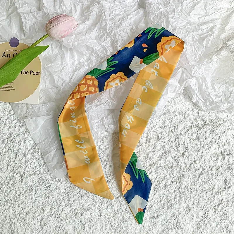 Fruit Print Long Silk Twilly view 8