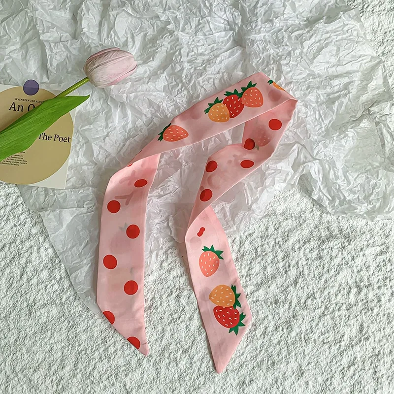 Fruit Print Long Silk Twilly view 10
