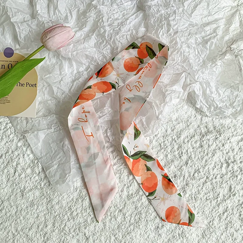 Fruit Print Long Silk Twilly view 11