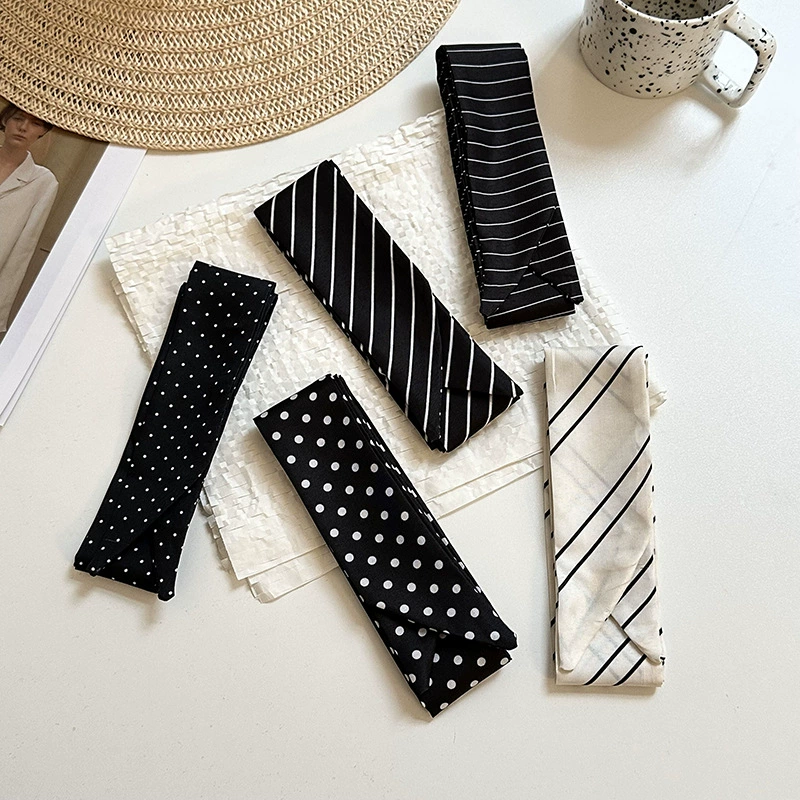 Polka Dot Narrow Polyester Twilly view 3