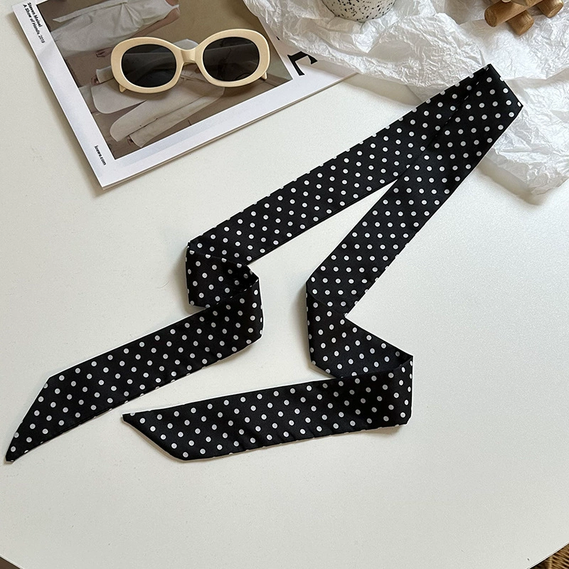 Polka Dot Narrow Polyester Twilly view 6