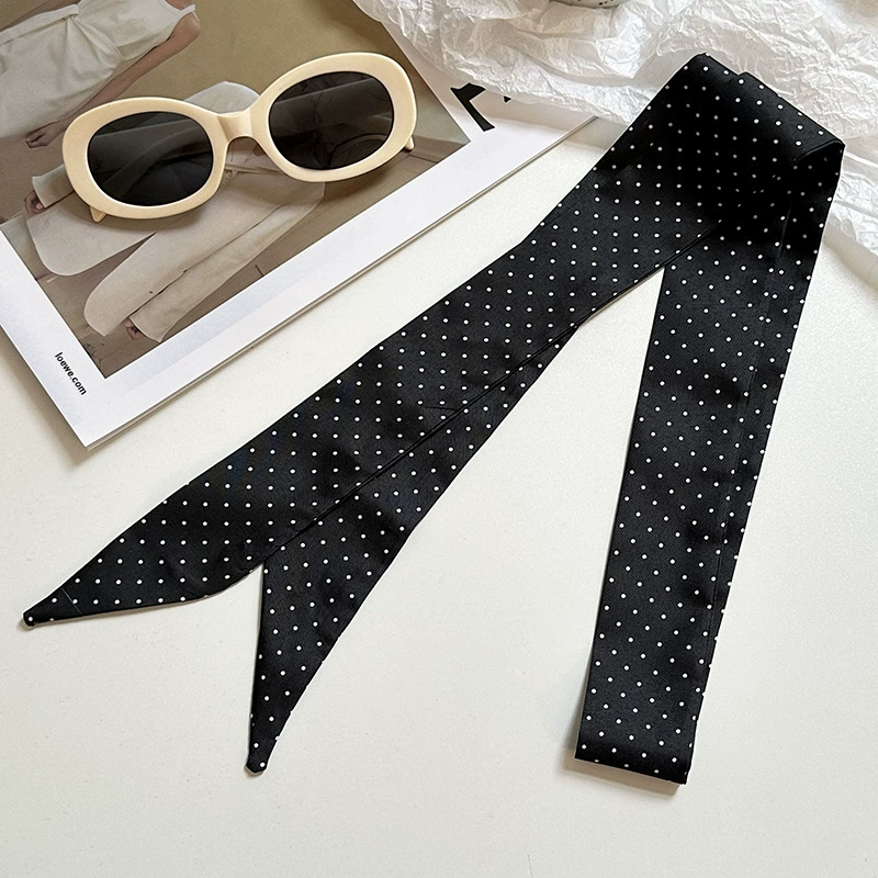 Polka Dot Narrow Polyester Twilly view 8