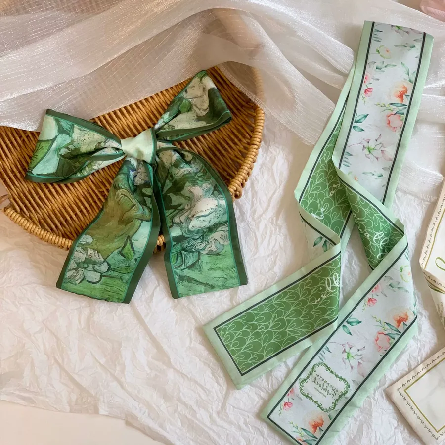 Polyester Long Twilly Scarf view 2