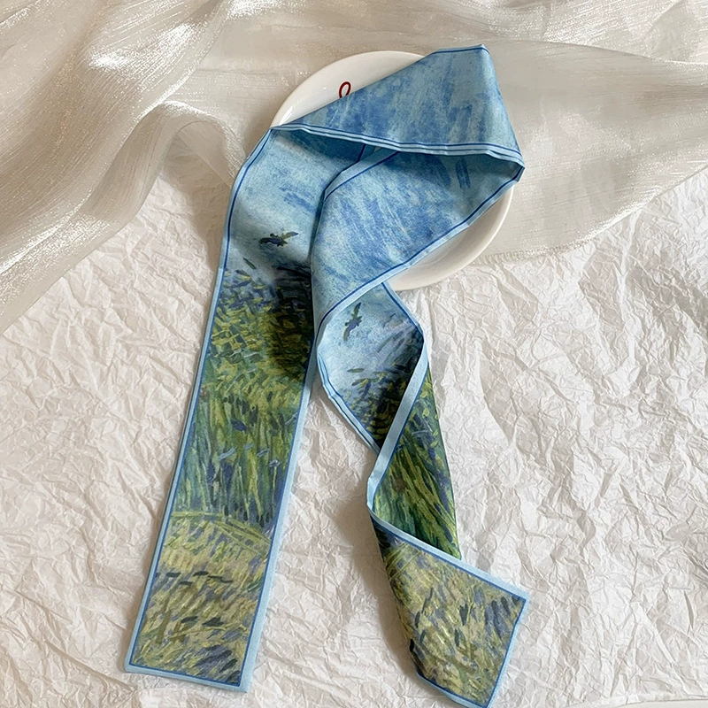 Polyester Long Twilly Scarf view 7
