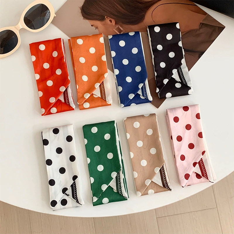 Polka Dot Long Silk Twilly view 2