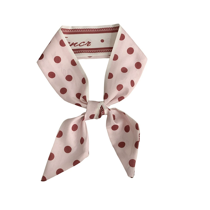 Polka Dot Long Silk Twilly view 5