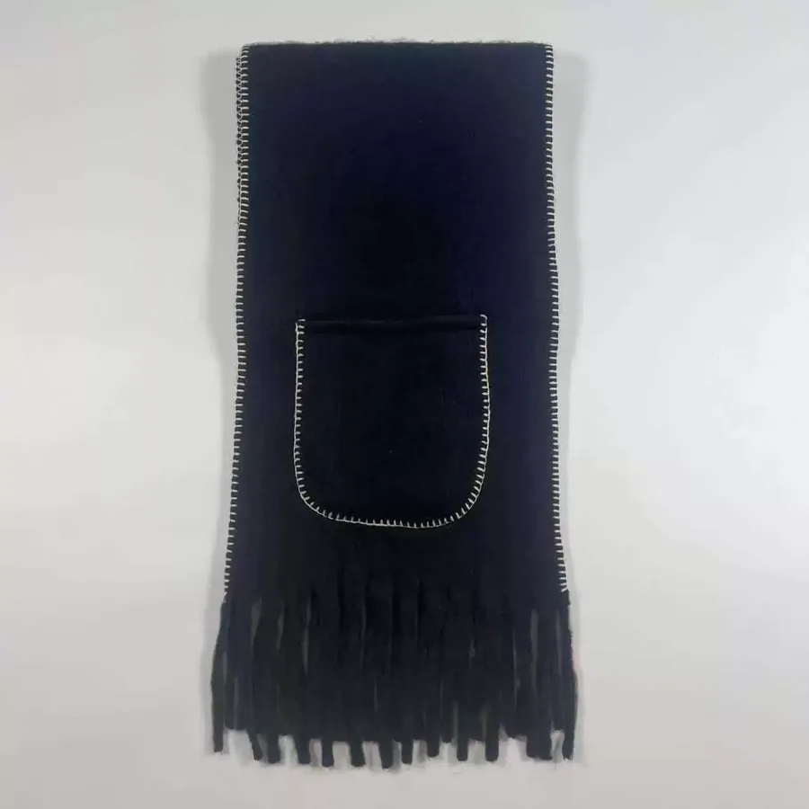 Solid Pocket Fringe Scarf view 6