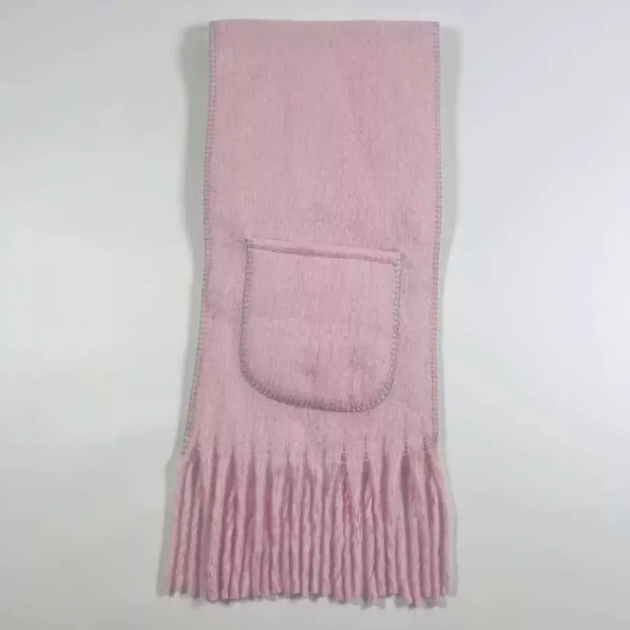 Solid Pocket Fringe Scarf view 7