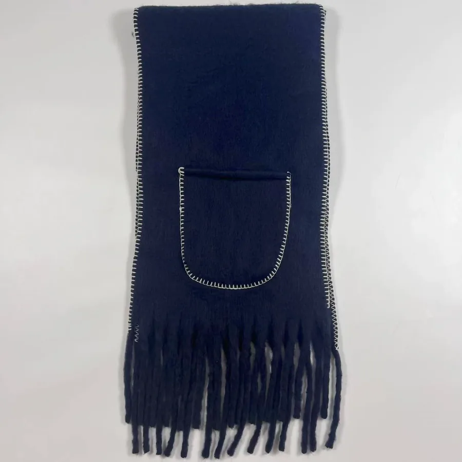 Solid Pocket Fringe Scarf view 10