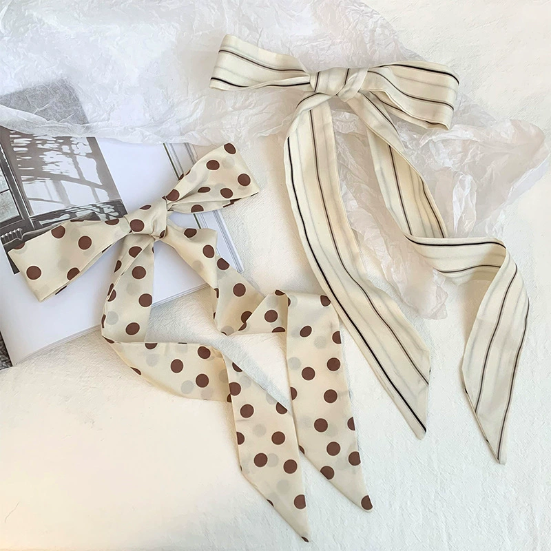 Polka Dot Long Silk Twilly view 4