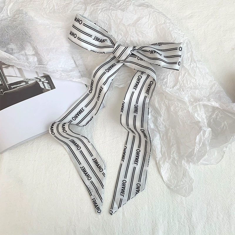 Polka Dot Long Silk Twilly view 6