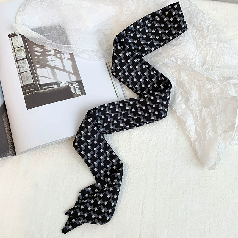 Polka Dot Long Silk Twilly view 10