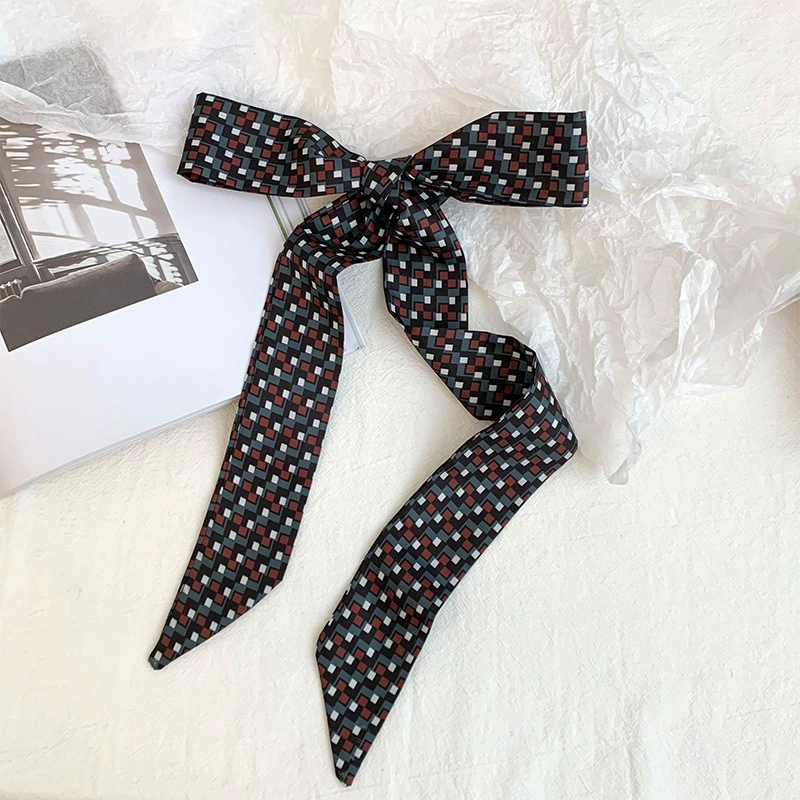 Polka Dot Long Silk Twilly view 11