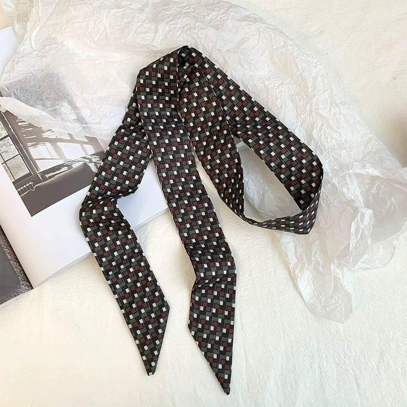 Polka Dot Long Silk Twilly view 12