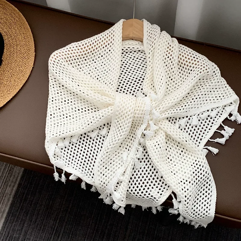Knit Fringed Shawl view 4