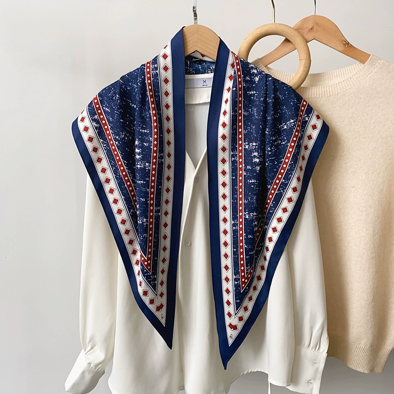 Denim Print Triangle Scarf