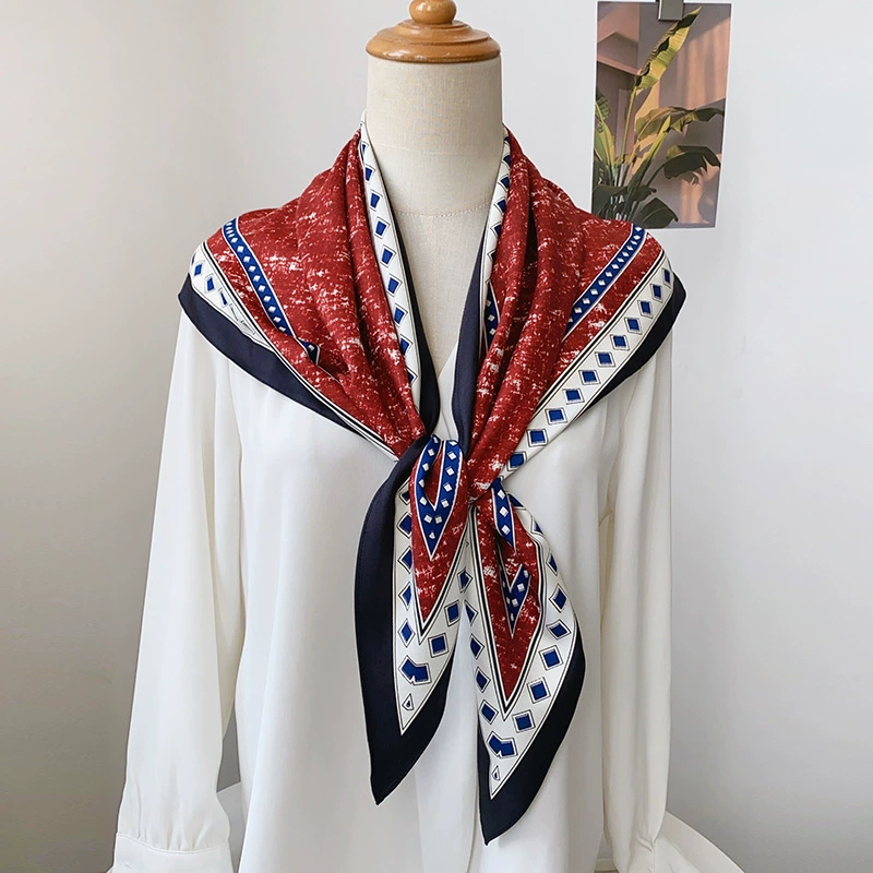 Foulard triangle imprimé denim view 2