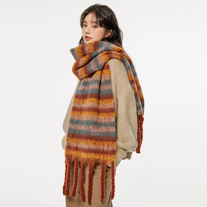 Mohair Knit Scarf for Women view 2