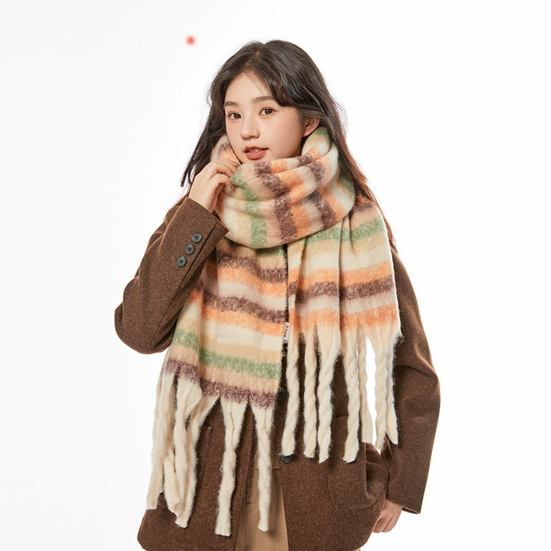 Mohair Knit Scarf for Women view 5