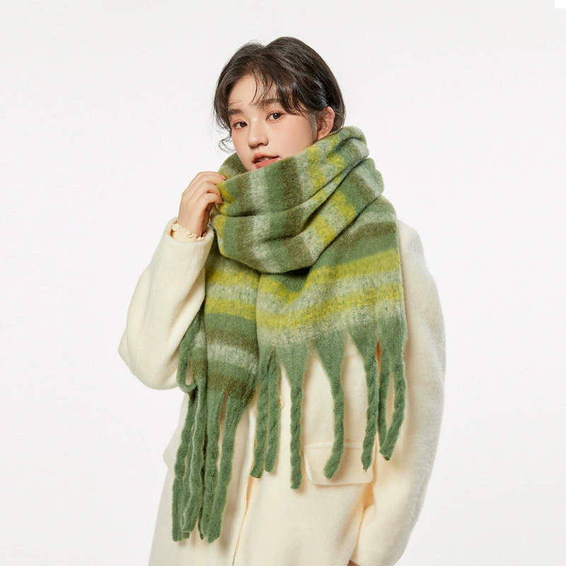 Mohair Knit Scarf for Women view 6