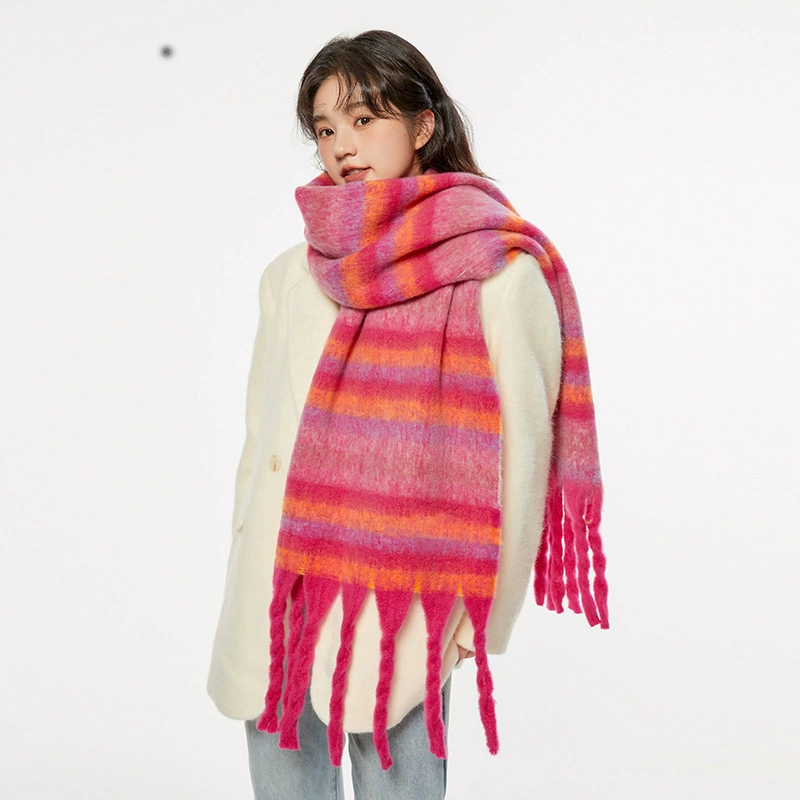 Mohair Knit Scarf for Women view 9
