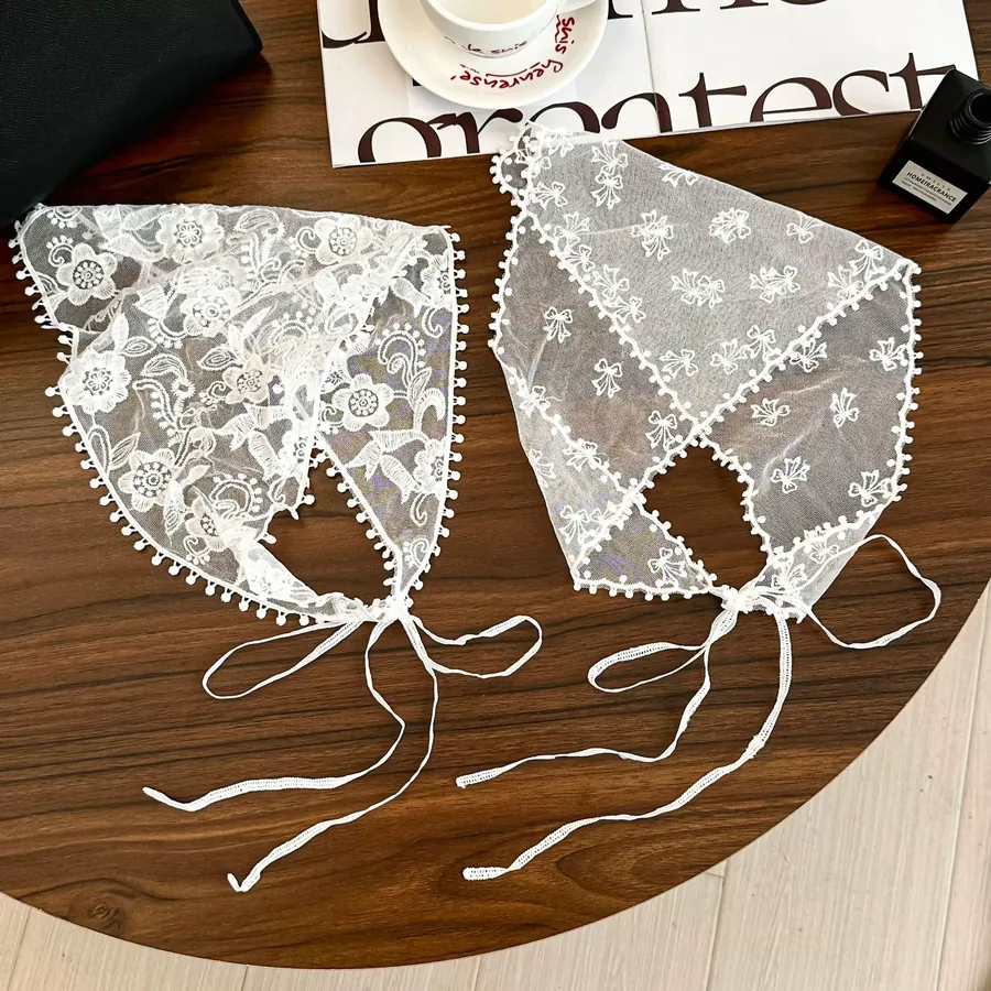 Lace Triangle Head Scarf