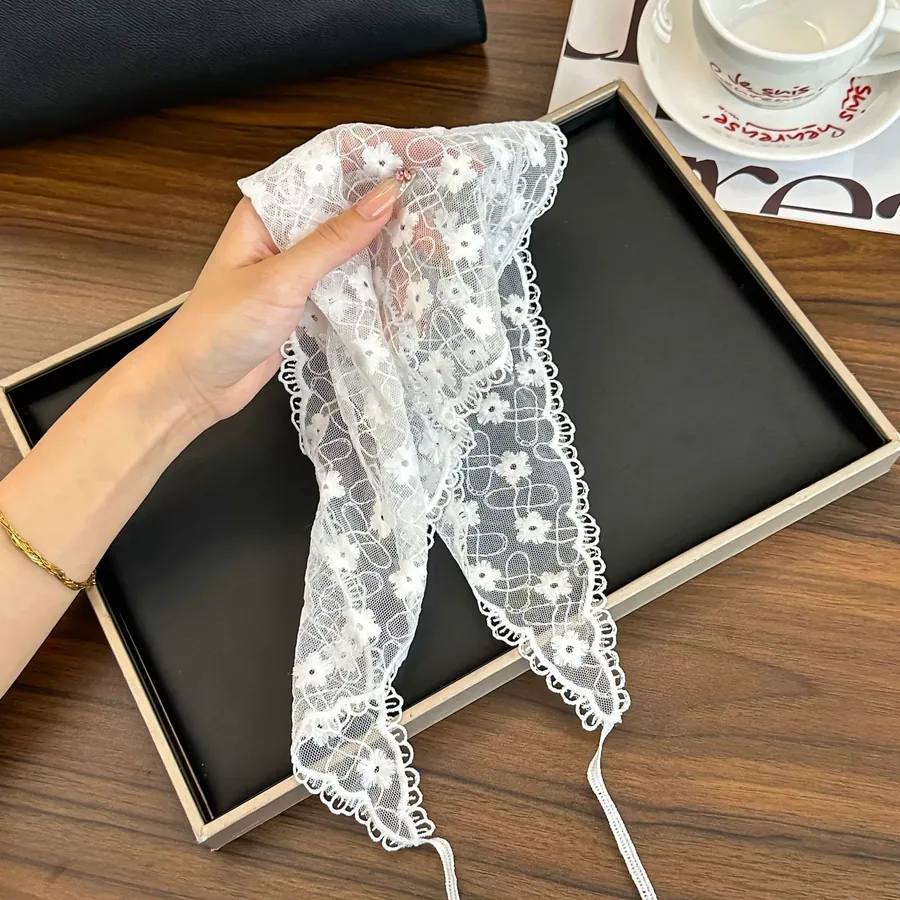 Lace Triangle Head Scarf view 4