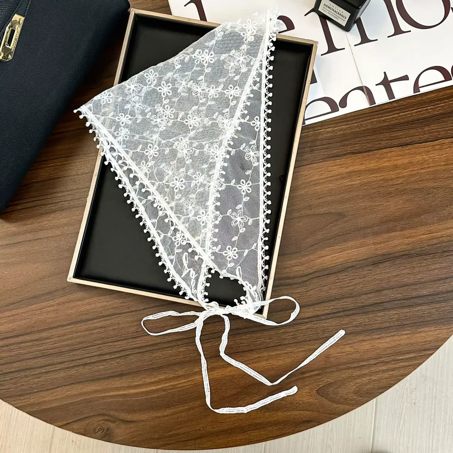 Lace Triangle Head Scarf view 9