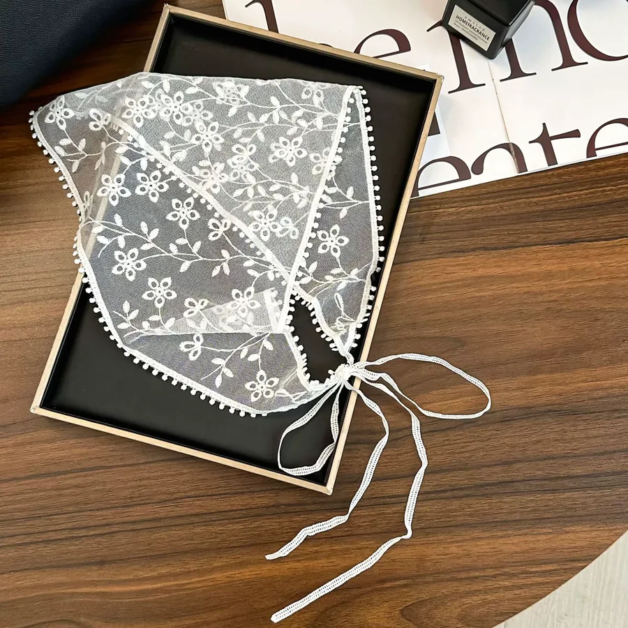 Lace Triangle Head Scarf view 11