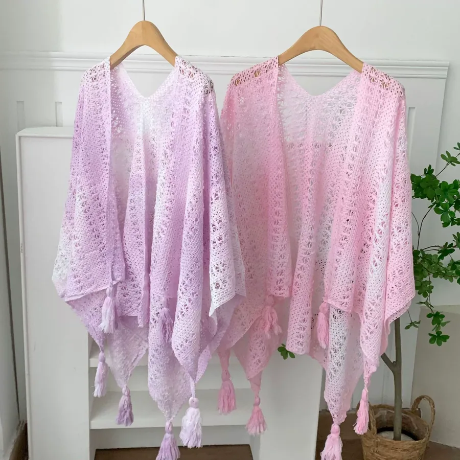 Ombre Knit Shawl view 2