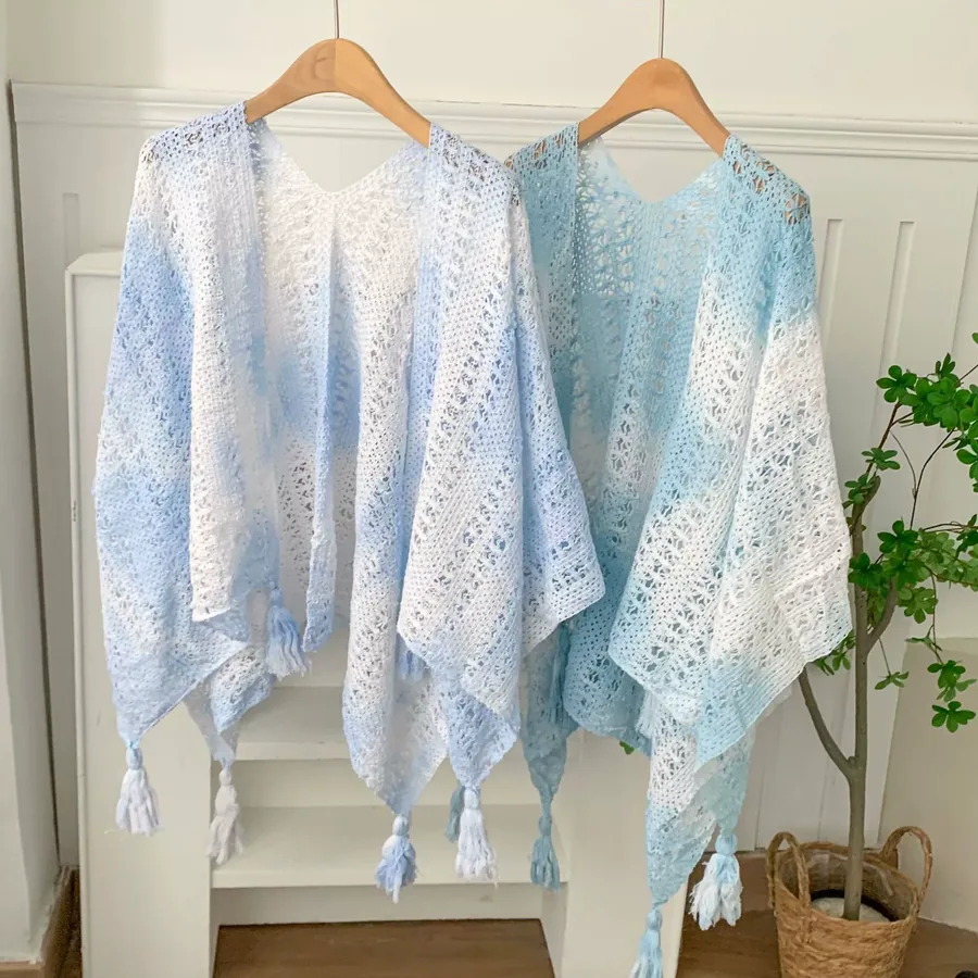 Ombre Knit Shawl view 3