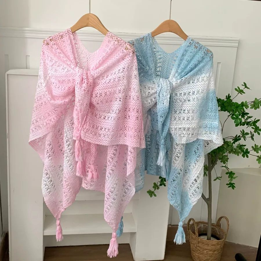Ombre Knit Shawl view 4