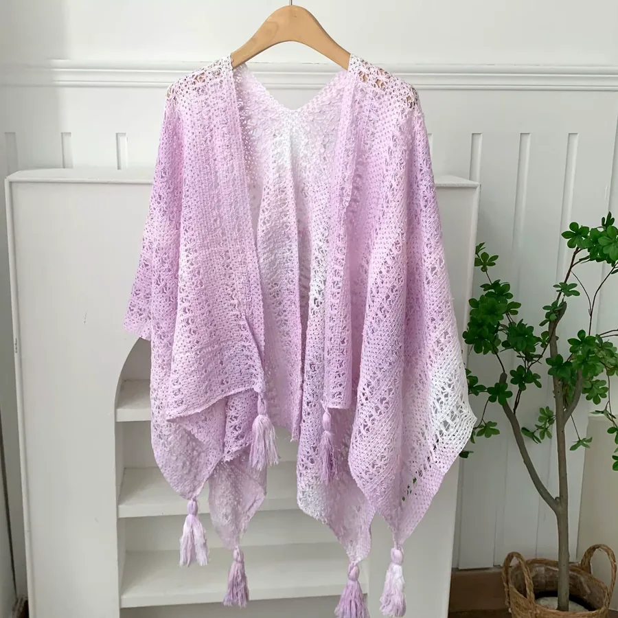 Ombre Knit Shawl view 6