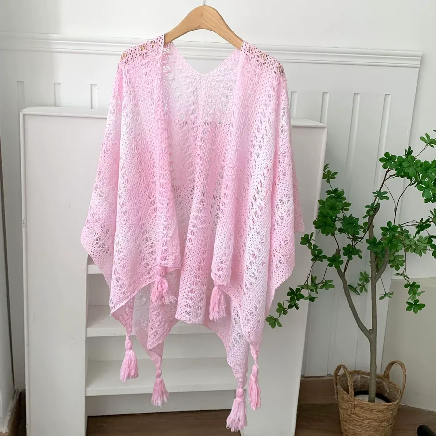 Ombre Knit Shawl view 7
