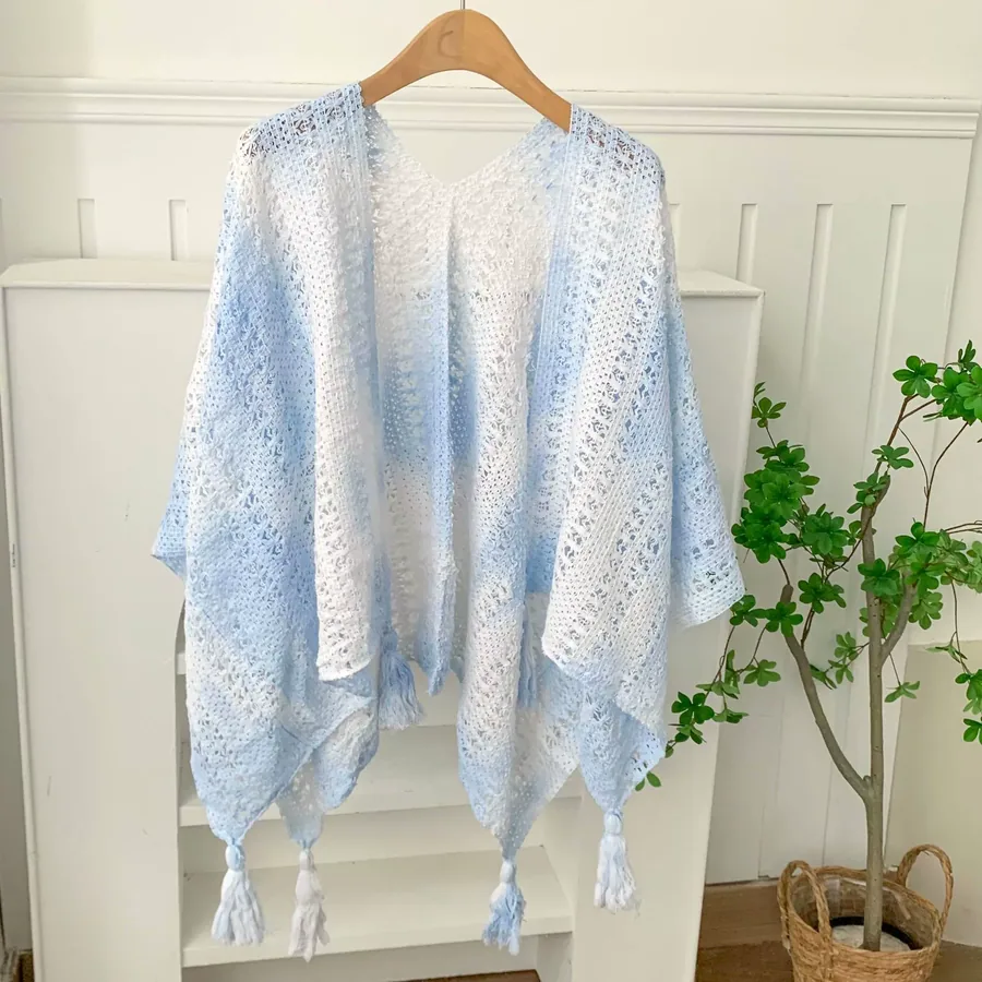 Ombre Knit Shawl view 8
