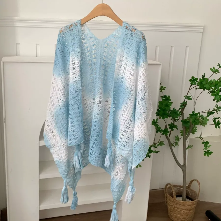 Ombre Knit Shawl view 9