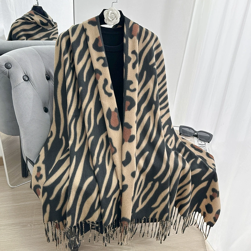 Leopard Print Winter Scarf