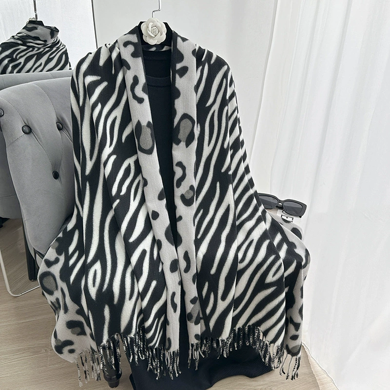 Leopard Print Winter Scarf view 2