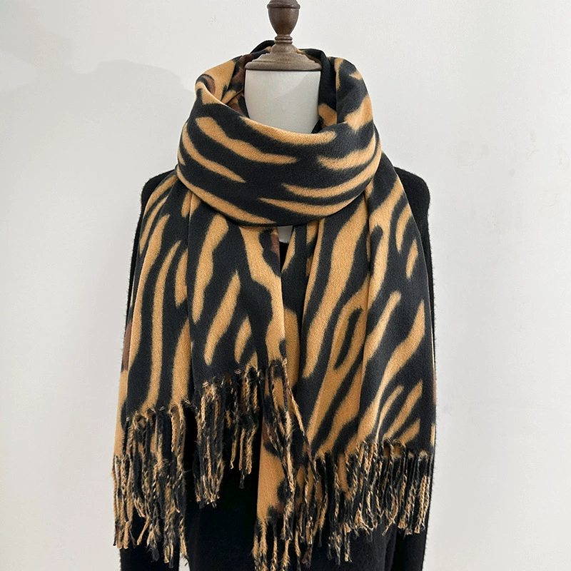 Leopard Print Winter Scarf view 3