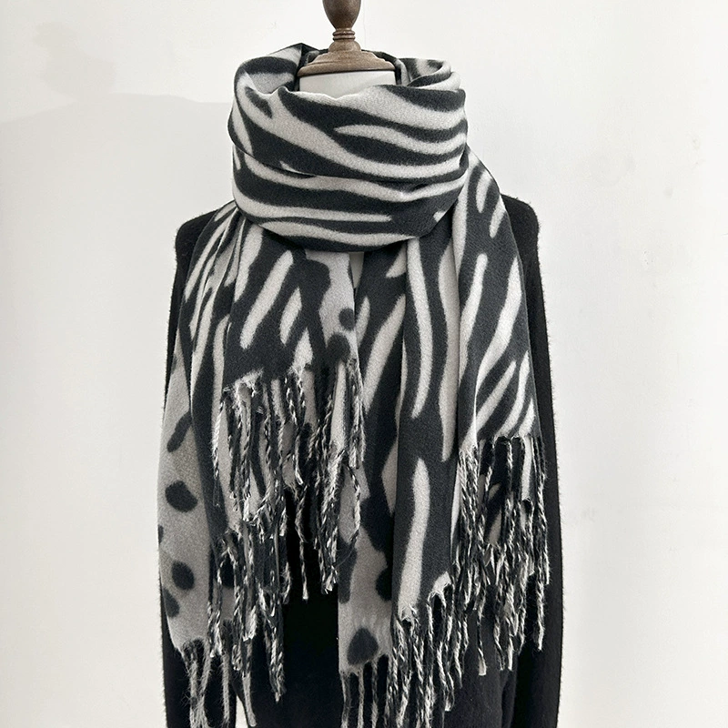Leopard Print Winter Scarf view 4