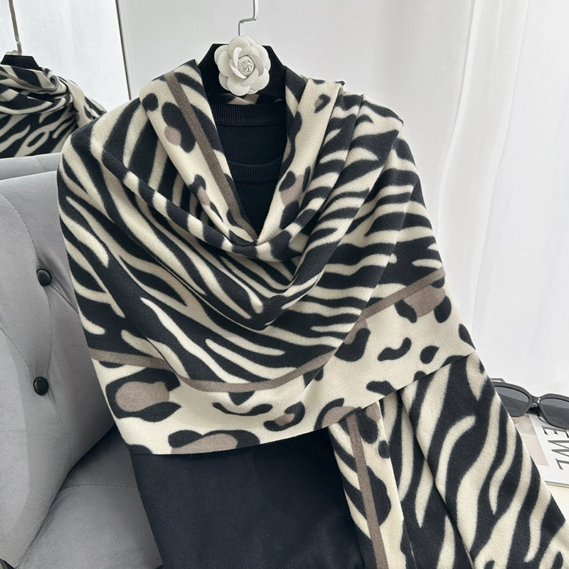 Leopard Print Winter Scarf view 8