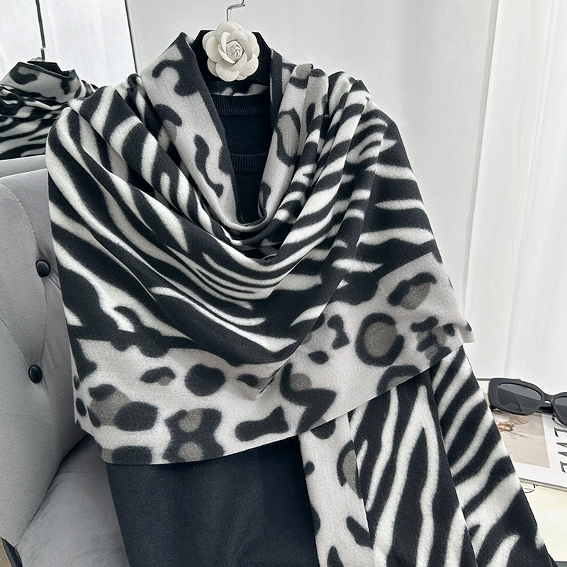 Leopard Print Winter Scarf view 9